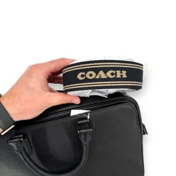 Coach Gotham Slim Briefcase in Cross Grain Pebble Leather Crossbody Strap NWT 2 - Picture 11 of 12
